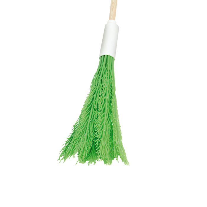 Pavement broom in rice straw