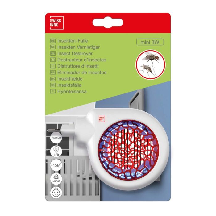 Destructeur d’insectes LED mini 3 watts Premium SWISSINNO SOLUTIONS