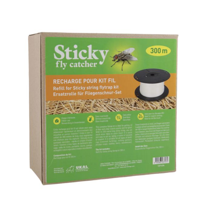 Recharge sticky fil anti-mouches 300m