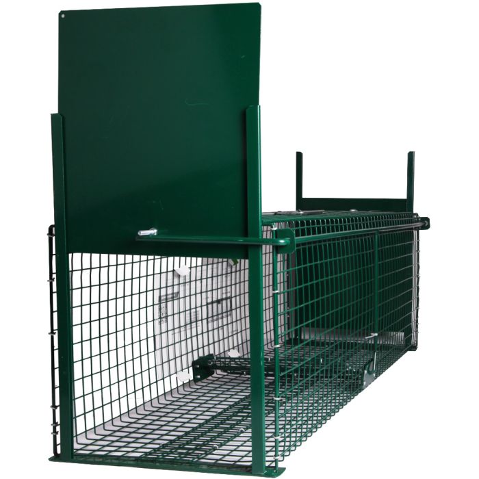 Boîte à fauve avec porte à glissière, 2 entrées, 103 x 31 x 31 cm - BOXTRAP