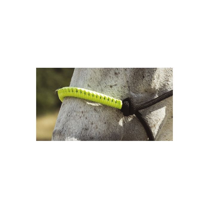 NORTON “Fun colour” Ethological headcollar and lead rope  black/ neon green thoroughbred