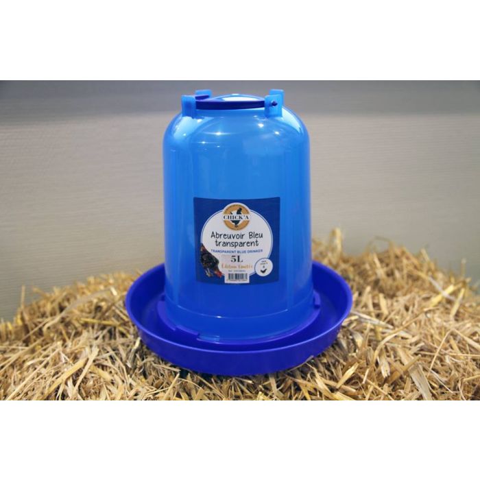 Blue transparent drinker 5L