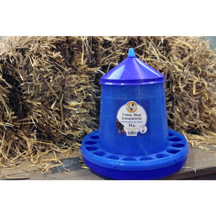 Trémie bleue transparente 4kg 