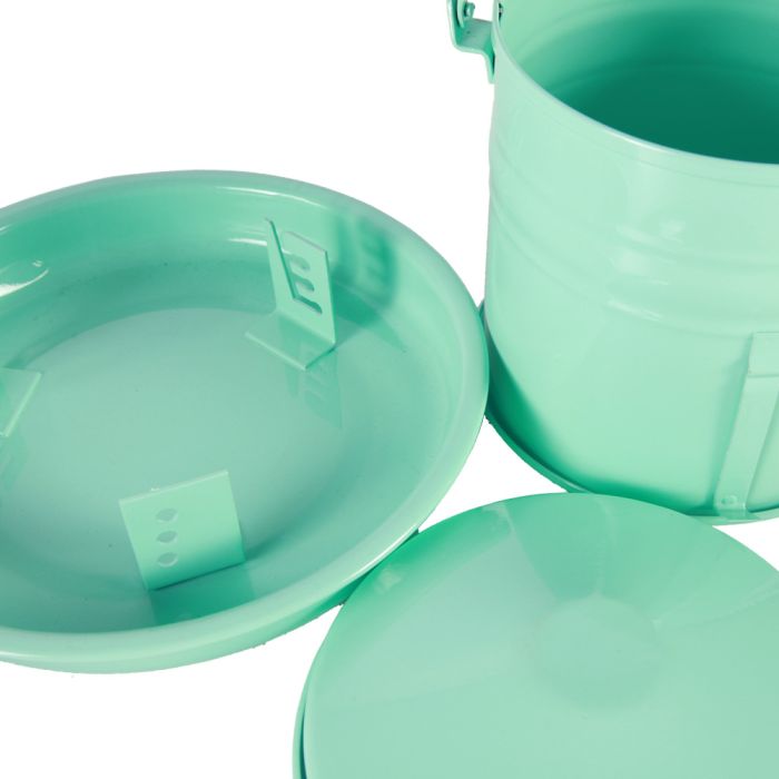 Nourrisseur trémie émaillé vert d’eau 3L - 4 poules