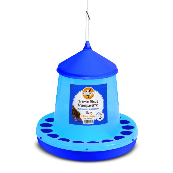 Trémie bleue transparente 4kg 