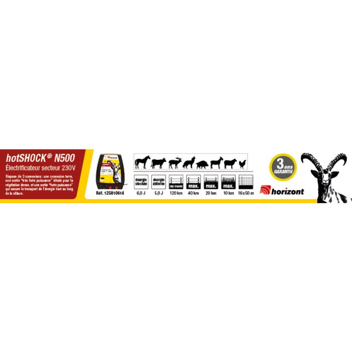 Bande de rive hotSHOCK® N500 HORIZONT 