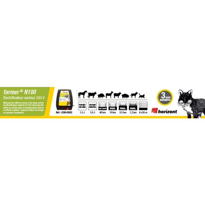 Bande de rive farmer® N100 HORIZONT 