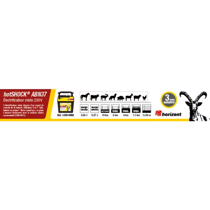 Bande de rive hotSHOCK® ABN37 HORIZONT