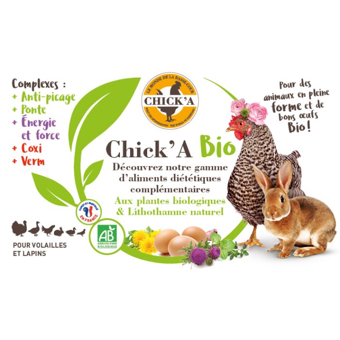Fronton gamme BIO CHICKA pour présentoir de comptoir 