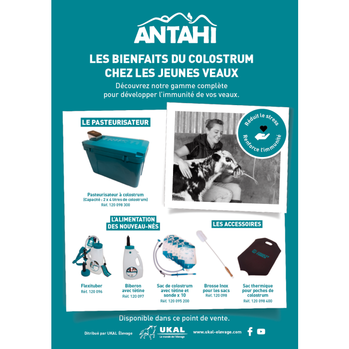 Poster de la gamme d'alimentation pour veaux ANTAHI 