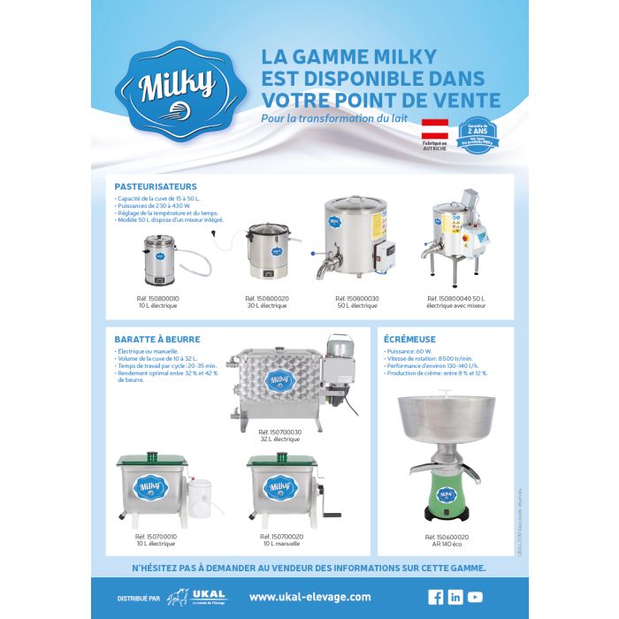 Poster transformation du lait MILKY