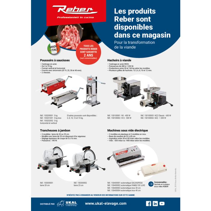 Poster transformation de la viande REBER