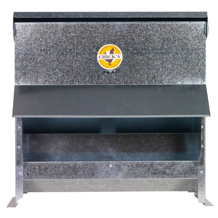  Feeding trough galvanized steel with hopper 25 L for 15 hens