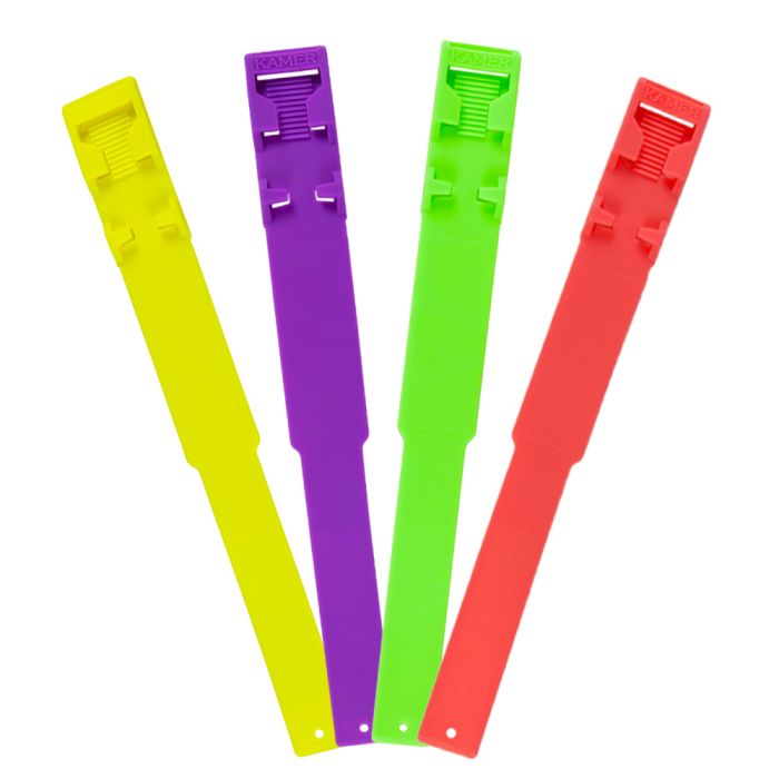 10 Bracelets en plastique jaune fluo 