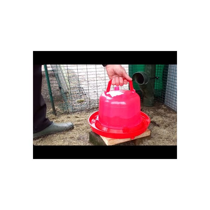 Abreuvoir rouge 5L transparent 