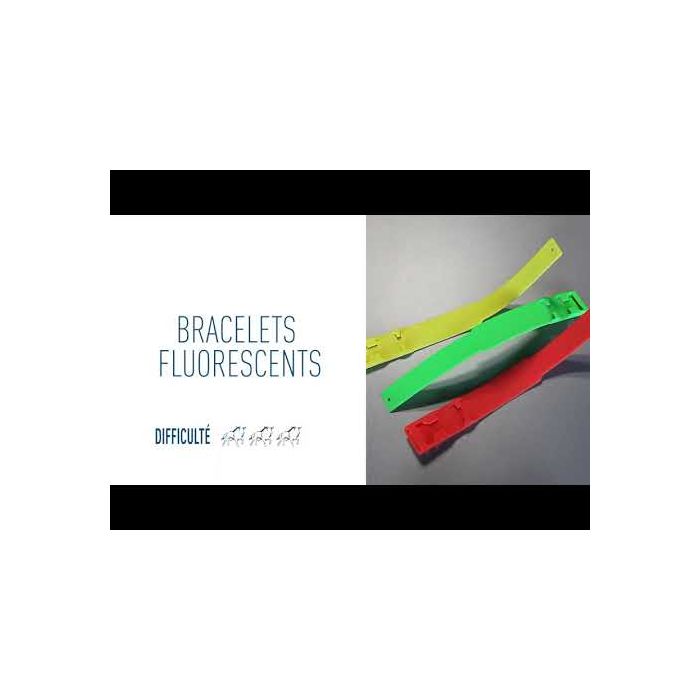 10 Bracelets en plastique vert fluo