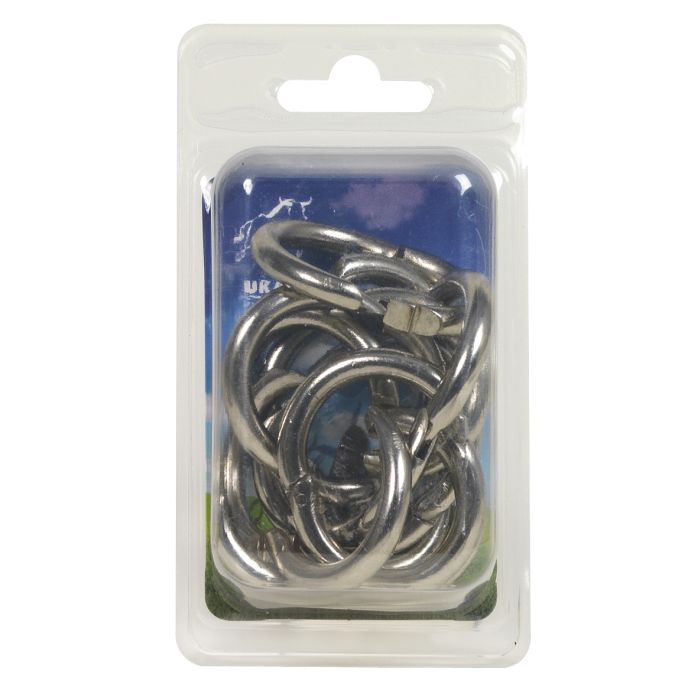 Anneaux nasals en acier nickelé pour porcs