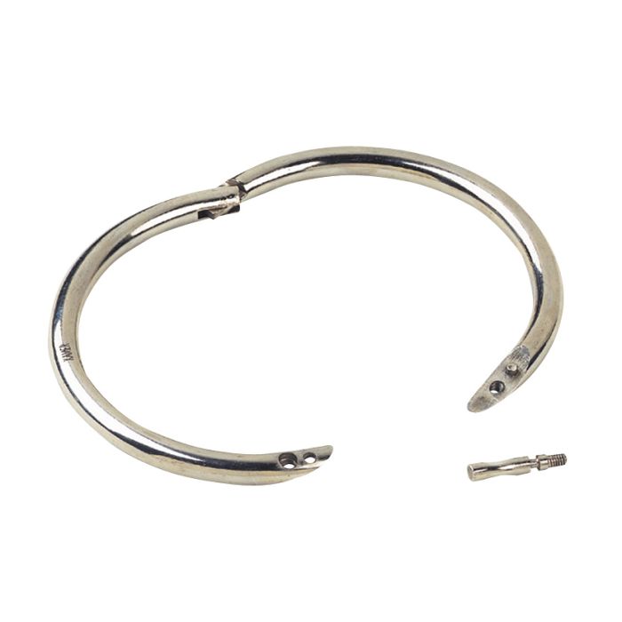 Nickel-plated steel bull ring 100 mm