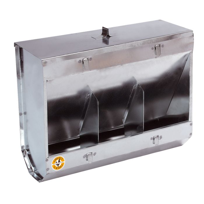 Mangeoire pour lapin en métal, 3 compartiments