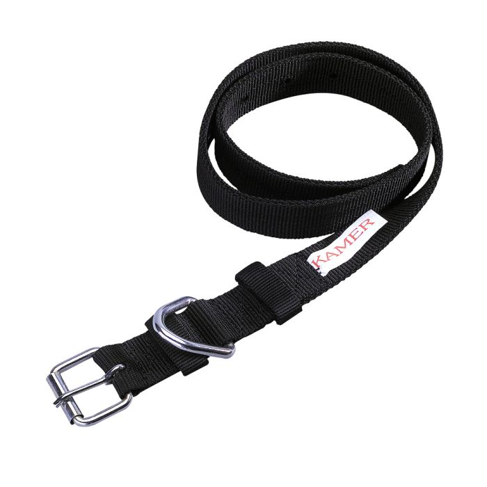 Doppeltes Nylon Halsband Schwarz